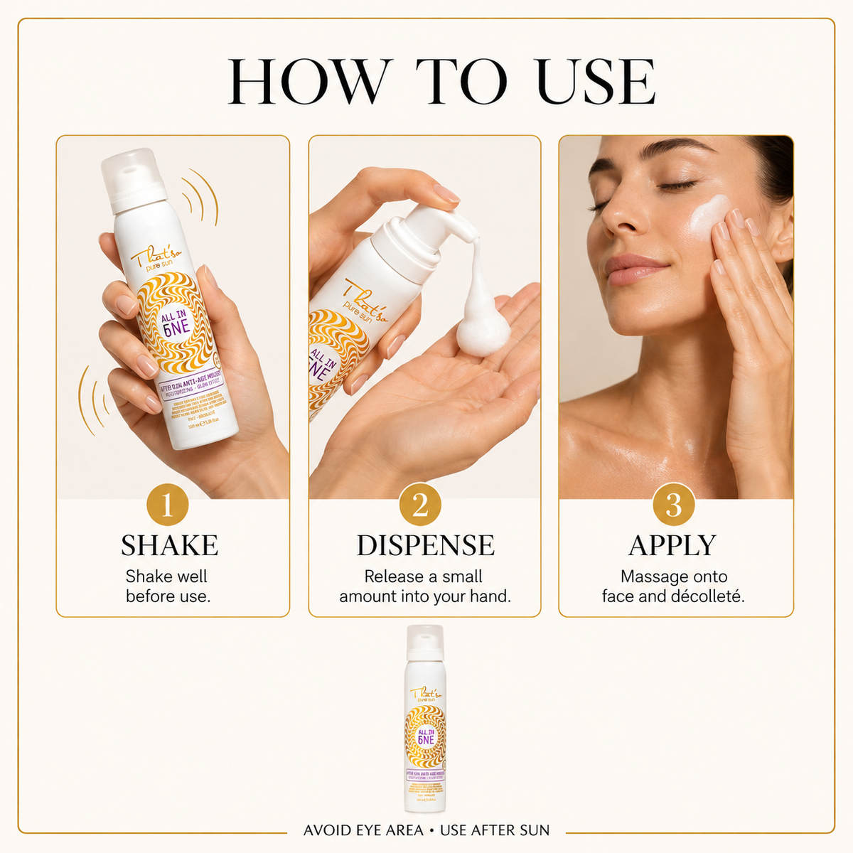 Thatso After Sun Anti-Age Mousse 100ml how to use