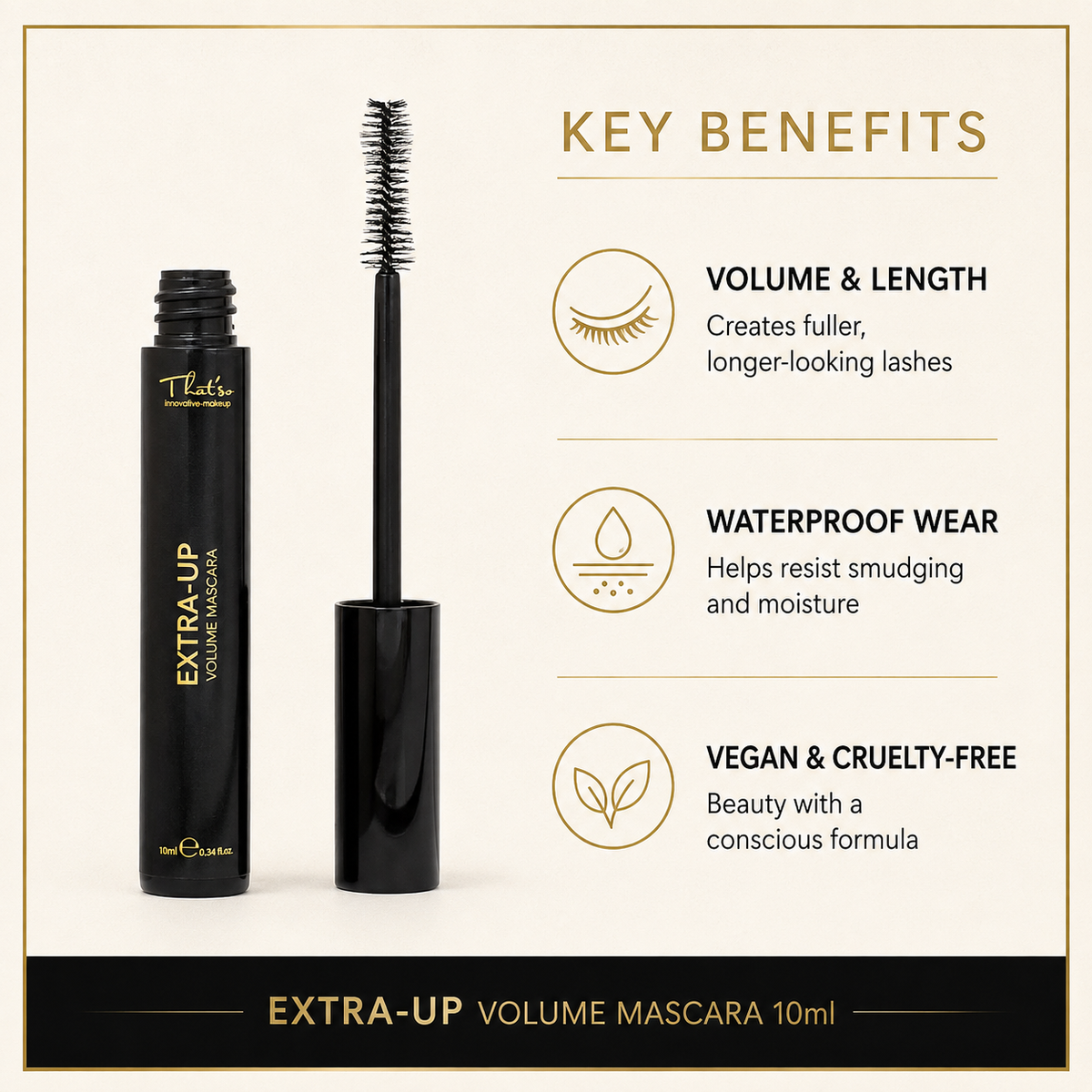 Thatso Extra-Up Volume Mascara 10ml key benefits