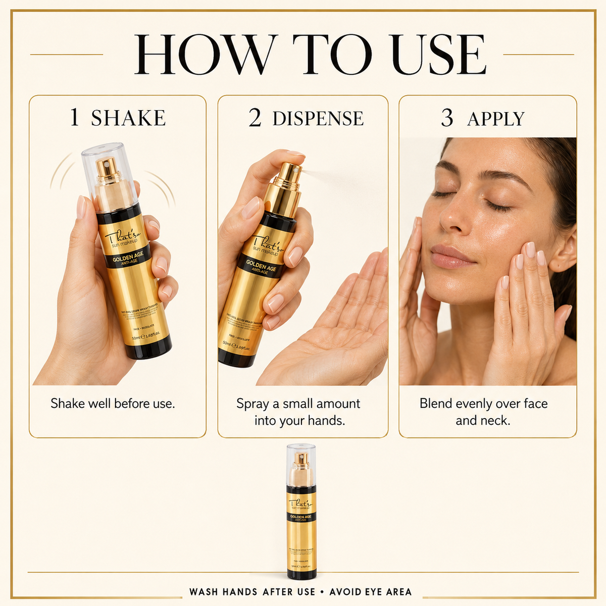 Thatso Golden Age 50ml how to use