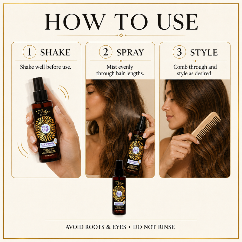 Thatso Hair Spray Oil 100ml how to use