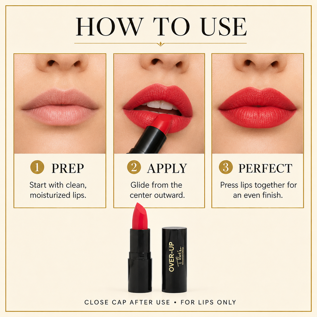 Thatso Over-Up Red Lipstick how to use