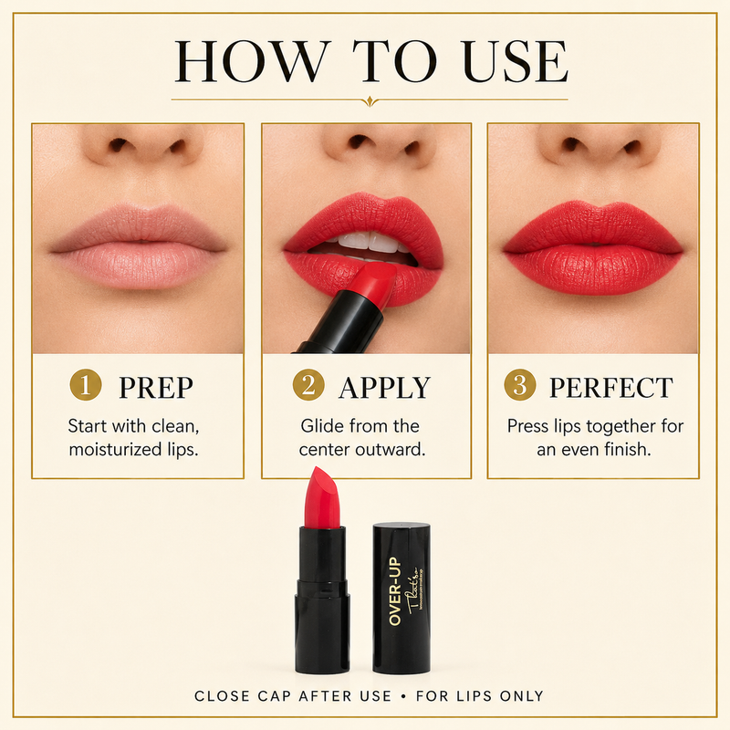 Thatso Over-Up Red Lipstick how to use
