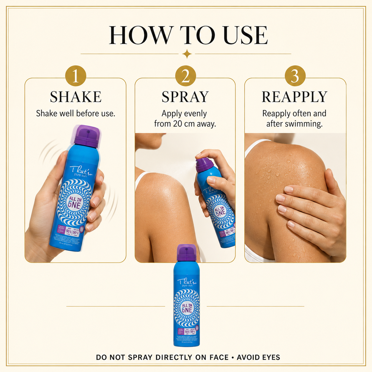 Thatso Protection Plus SPF 50 90ml how to use