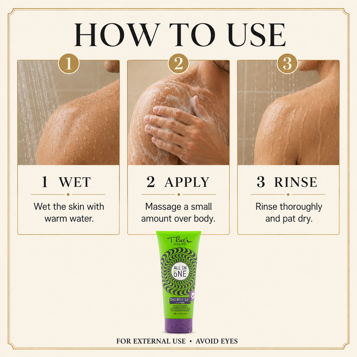 Thatso Shower Gel 200ml how to use