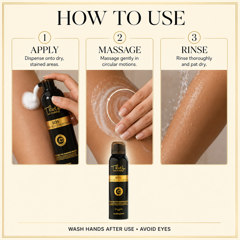 Thatso SOS Self Tan Remover 150ml how to use