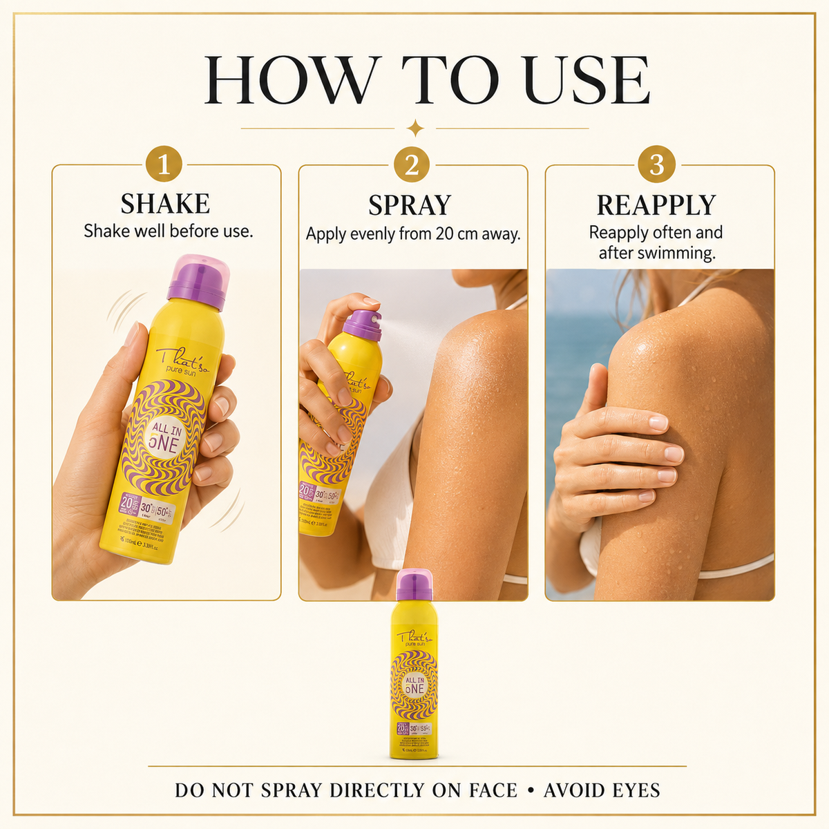 Thatso SPF 20 30 50 Plus 100ml how to use