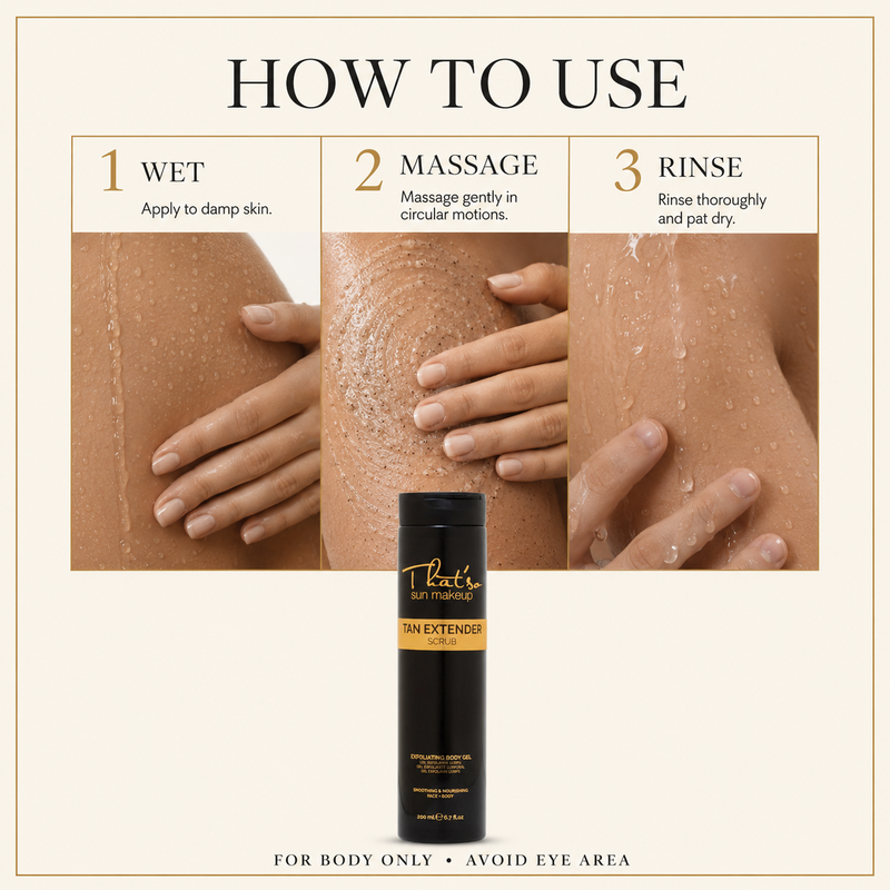 Thatso Tan Extender Scrub 200ml how to use
